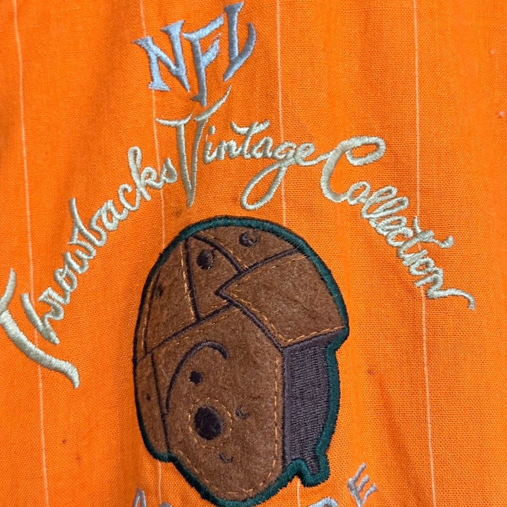 Vintage Denver Broncos Blue and Orange Varsity Jacket throwback - Picture 4 of 7
